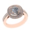 1.93 Ctw VS/SI1 Diamond 14K Rose Gold Engagement Ring (ALL DIAMOND ARE LAB
