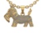 1.38 Ctw VS/SI1 Diamond 10K Yellow Gold Necklace (ALL DIAMOND ARE LAB GROWN
