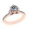 3.29 Ctw VS/SI1 Diamond 14k Rose Gold Engagement Ring (ALL DIAMOND ARE LAB