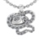 0.15 Ctw SI2/SI1 Diamond 14k white Gold Pendant (ALL DIAMOND ARE LAB GROWN)
