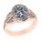 3.26 Ctw VS/SI1 Diamond 14k Rose Gold Engagement Ring