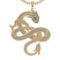 4.72 CtwVS/SI1 Emerald and Diamond 14K Yellow Gold Dragon Necklace (ALL DIA