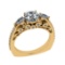 2.20 Ctw SI1/SI2 Diamond Prong Set 14k Yellow Gold Engagement Ring (ALL DIA