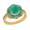 2.78 Ctw VS/SI1 Emerald and Diamond 14k Yellow Gold Engagement Ring(ALL DIA
