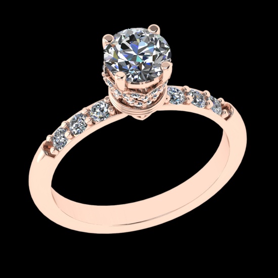 1.25 Ctw VS/SI1 Diamond 10k Rose Gold Engagement Ring (ALL DIAMOND ARE LAB