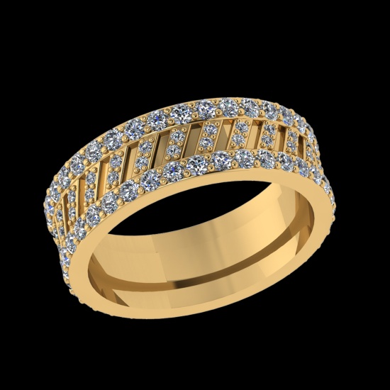 2.10 Ctw VS/SI1 Diamond Prong Set 10k Yellow Gold Engagement Ring (ALL DIAM