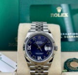 36mm Fluted Purple Diamond Dial Jubilee Oysterperpetual Rolex Ref 126234 Co