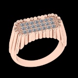 0.31 Ctw VS/SI1 Diamond 10k Rose Gold Engagement Ring (ALL DIAMOND ARE LAB