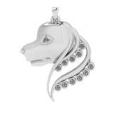 0.42 Ctw VS/SI1 Diamond 14k white Gold Pendant (ALL DIAMOND ARE LAB GROWN )