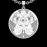 2.22 Ctw VS/SI1 Diamond 10K White Gold Sodiac Sign theme Pendant (ALL DIAMO