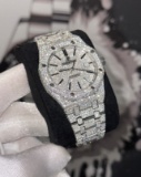 Custom Audemars Piguet Royal Oak 15400ST Full Diamond Watch Comes with Box