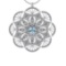2.47 Ctw VS/SI1 Blue Topaz and Diamond Set 10K white Gold Pendant (ALL DIAM