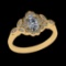 1.41 Ctw VS/SI1 Diamond 14 K Yellow Gold Engagement Ring (ALL DIAMOND ARE L