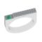 0.48 Ctw VS/SI1 Emerald and Diamond 14K White Gold Engagement Ring (ALL DIA