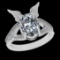 3.69 Ctw VS/SI1 Diamond Prong Set 10k white Gold Engagement Ring( (ALL DIAM