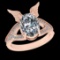 3.69 Ctw VS/SI1 Diamond Prong Set 10k Rose Gold Engagement Ring( (ALL DIAMO
