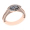 1.90 Ctw SI2/SI1 Diamond 14K Rose Gold Engagement Ring (ALL DIAMOND ARE LAB