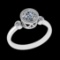 0.91 Ctw VS/SI1 Diamond 10k white Gold Engagement Ring (ALL DIAMOND ARE LAB