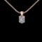 1.20 Ctw VS/SI1 Diamond Style 14 K Rose Gold Solitaire Necklace(ALL DIAMOND