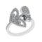 1.02 Ctw SI2/SI1 Diamond Prong Set 14k white Gold Engagement Ring (ALL DIAM