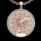 1.95 Ctw VS/SI1 Diamond 10K Rose Gold Sodiac Sign theme Pendant (ALL DIAMON