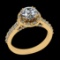 1.94 Ctw VS/SI1 Diamond Prong Set 18k Yellow Gold Engagement Ring (ALL DIAM