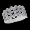 0.72 Ctw VS/SI1 Diamond 10K White Gold Vintage Style Engagement Ring