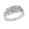 0.42 Ctw VS/SI1 Diamond Prong Set 14k white Gold Engagement Ring (ALL DIAMO