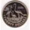 Bahamas $20 Gold 1973 Flamingos BU