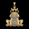 1.22 Ctw VS/SI1 Treated fancy black diamond Prong Set 18k Yellow Gold Penda