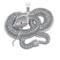 5.35 Ctw VS/SI1 Diamond 14k white Gold Snake theme Pendant (ALL DIAMOND ARE