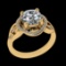 2.33 Ctw VS/SI1 Diamond 10k Yellow Gold Engagement Ring (ALL DIAMOND ARE LA