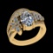 3.48 Ctw VS/SI1 Diamond Prong Set 18k Yellow Gold Engagement Ring (ALL DIAM