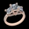 4.58 Ctw SI1/SI2 Diamond 10k Rose Gold Engagement Ring (ALL DIAMOND ARE LAB