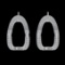 1.06 Ctw VS/SI1 Diamond 14 K White Gold Earrings (ALL DIAMOND ARE LAB GROWN
