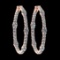 2.08 Ctw VS/SI1 Diamond 14K Rose Gold Hoop Earrings (ALL DIAMOND ARE LAB GR