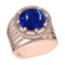 9.43 Ctw SI1/SI2 Tanzanite and Diamond 14k Rose Gold Engagement Ring ( (ALL