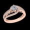 0.86 Ctw SI1/SI2 Diamond 10k Rose Gold Engagement Ring (ALL DIAMOND ARE LAB