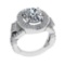 4.56 Ctw VS/SI1 Diamond 14K White Gold Engagement Ring (ALL DIAMOND ARE LAB