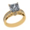 3.38 Ctw VS/SI1 Diamond 14k Yellow Gold Engagement Ring (ALL DIAMOND ARE LA