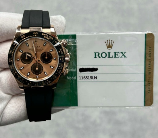18kt Rose Gold Daytona Sundust Dial Ref 116515 Comes with Box & Papers