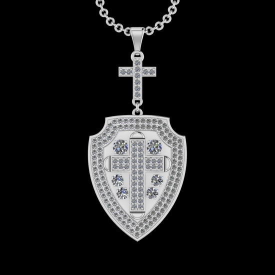 3.51 Ctw VS/SI1 Diamond 14 K White Gold Necklace(ALL DIAMOND ARE LAB GROWN