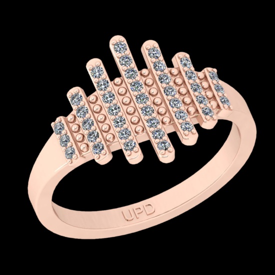 0.25 Ctw VS/SI1 Diamond 10K Rose Gold Engagement Ring