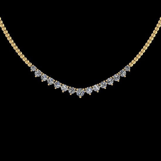 1.06 Ctw VS/SI1 Diamond 14K Yellow Gold Slide Necklace (ALL DIAMOND ARE LAB