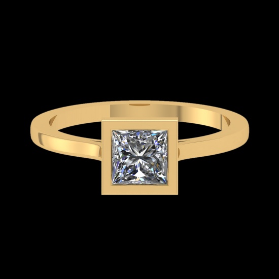 0.75 Ctw VS/SI1 Diamond Prong Set 10K Yellow Gold Solitaire Ring (ALL DIAMO