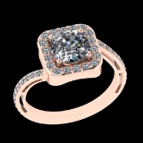 2.44 Ctw VS/SI1 Diamond 10k Rose Gold Engagement Ring (ALL DIAMOND ARE LAB