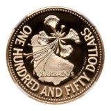 Barbados $150 Gold PF 1981 National Flower
