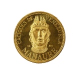 Venezuela 20 Bolivares Gold 1957 UNC Caciques de Venezuela--Manaure