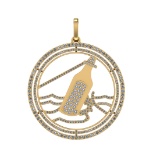 1.88 Ctw VS/SI1 Diamond 14k Yellow Gold Pendant (ALL DIAMOND ARE LAB GROWN