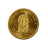Venezuela 20 Bolivares Gold 1957 UNC Caciques de Venezuela--Guacaipuro